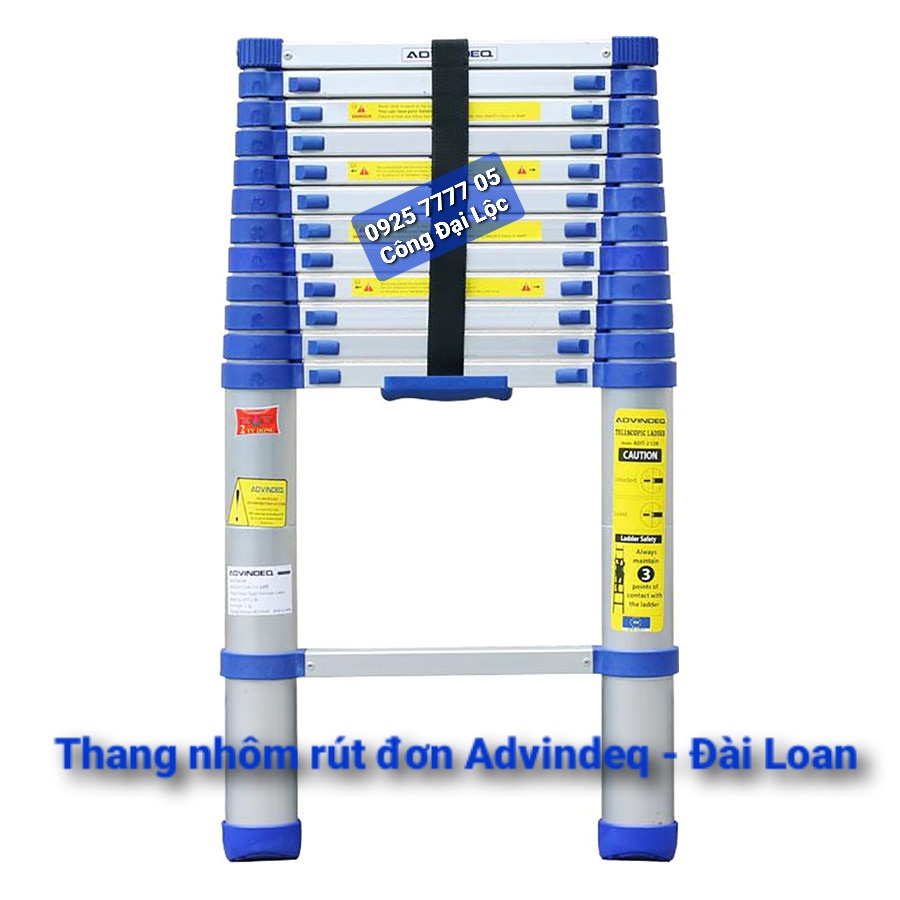 Thang nhôm rút đơn 3,8 mét Advindeq ADT212B - Đài Loan