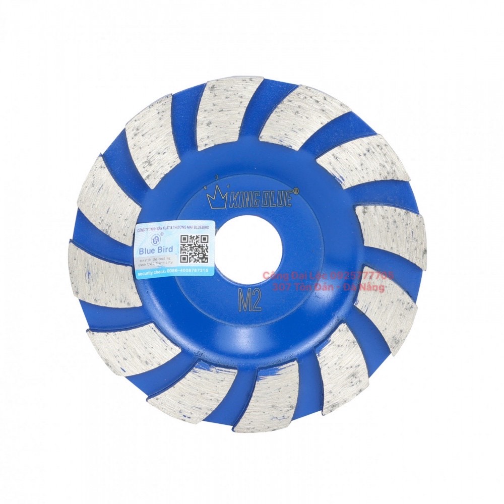 [ M2-125x5R ] - Chén Mài KingBlue M2 - 125mm - Mài Khô Dùng Cho Bê Tông / Đá Hoa Cương ( Màu Xanh )