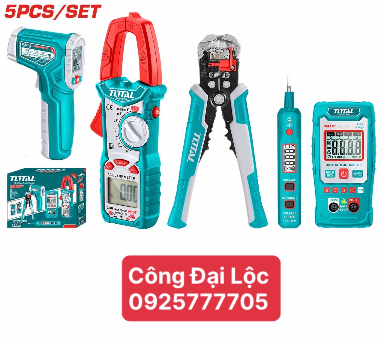 [ TOS23026 ] - Bộ 5 dụng cụ kiểm tra điện Total