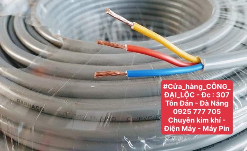 DÂY CÁP PHA MỀM 3 LÕI , RUỘT ĐỒNG , CÁCH ĐIỆN PVC , VỎ BẢO VỆ PVC FA 3 x 4.0