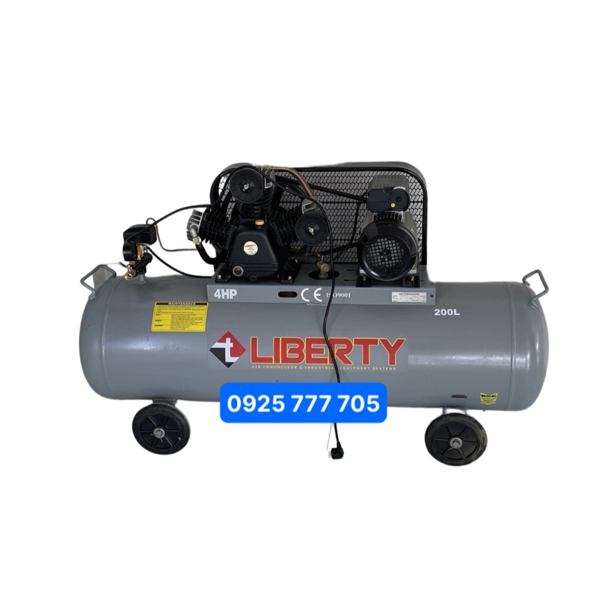 Máy Nén Khí Piston 4HP 2 Cấp Bình 200L 12,5 bar LYBERTY nhập khẩu TAIWAN