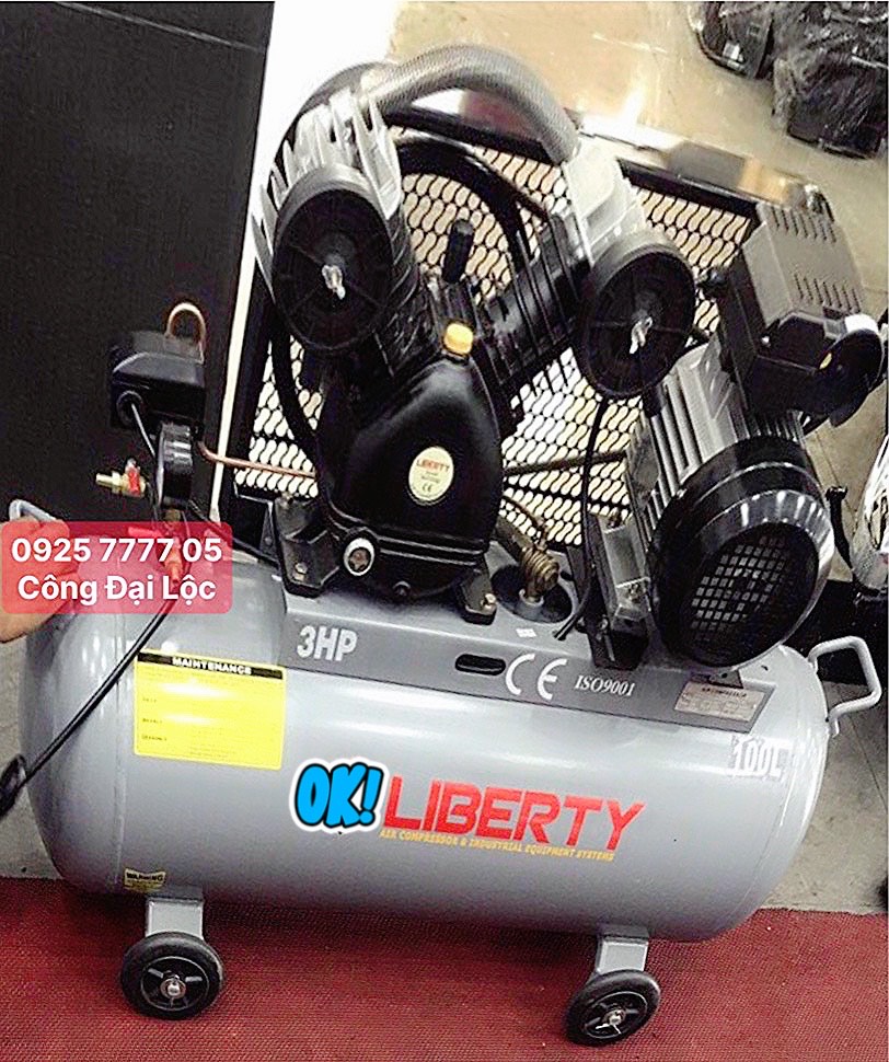 MÁY NÉN KHÍ 3HP 1 CẤP 2 ĐẦU NÉN LIBERTY ĐÀI LOAN