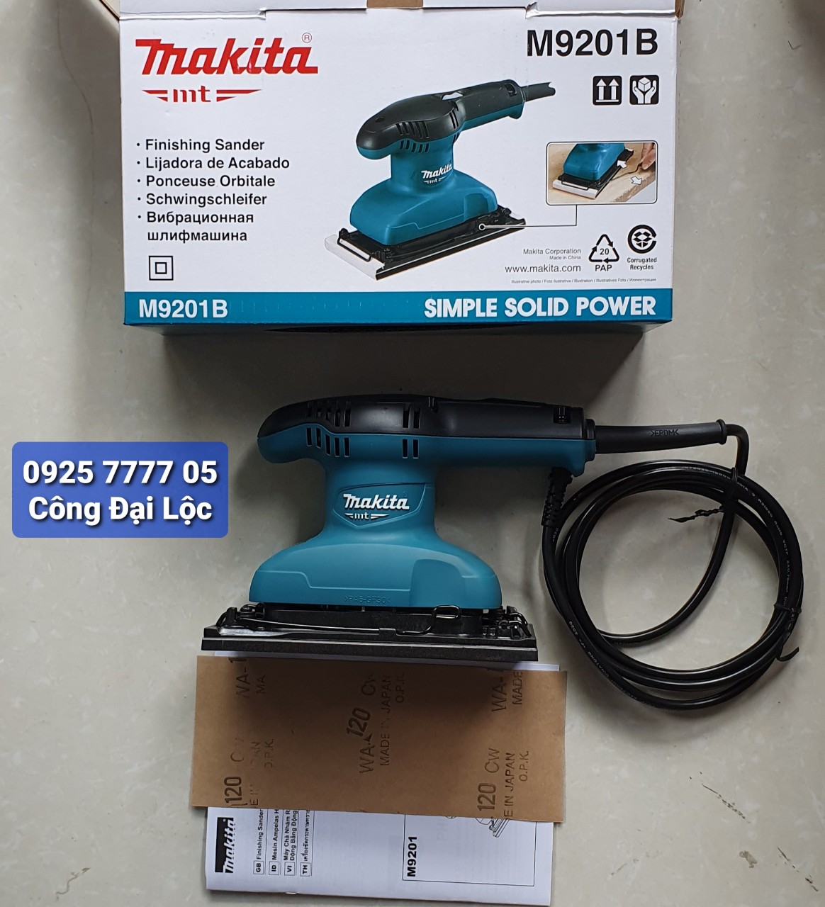 Máy chà nhám chữ nhật Makita MT - M9201B