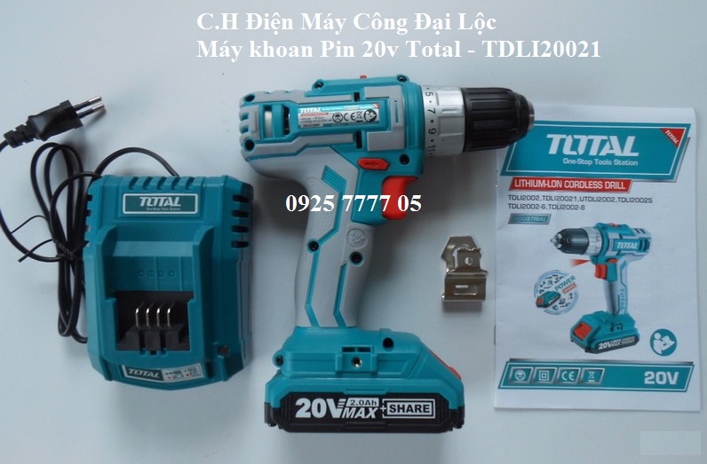 TDLI20021 - Máy khoan dùng pin 20v hiệu Total 