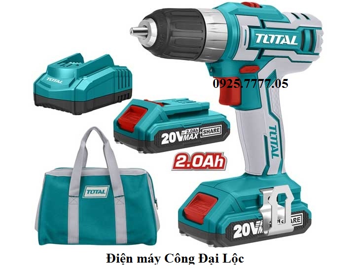 TIDLI2002 - Máy khoan Pin có búa Total 20v