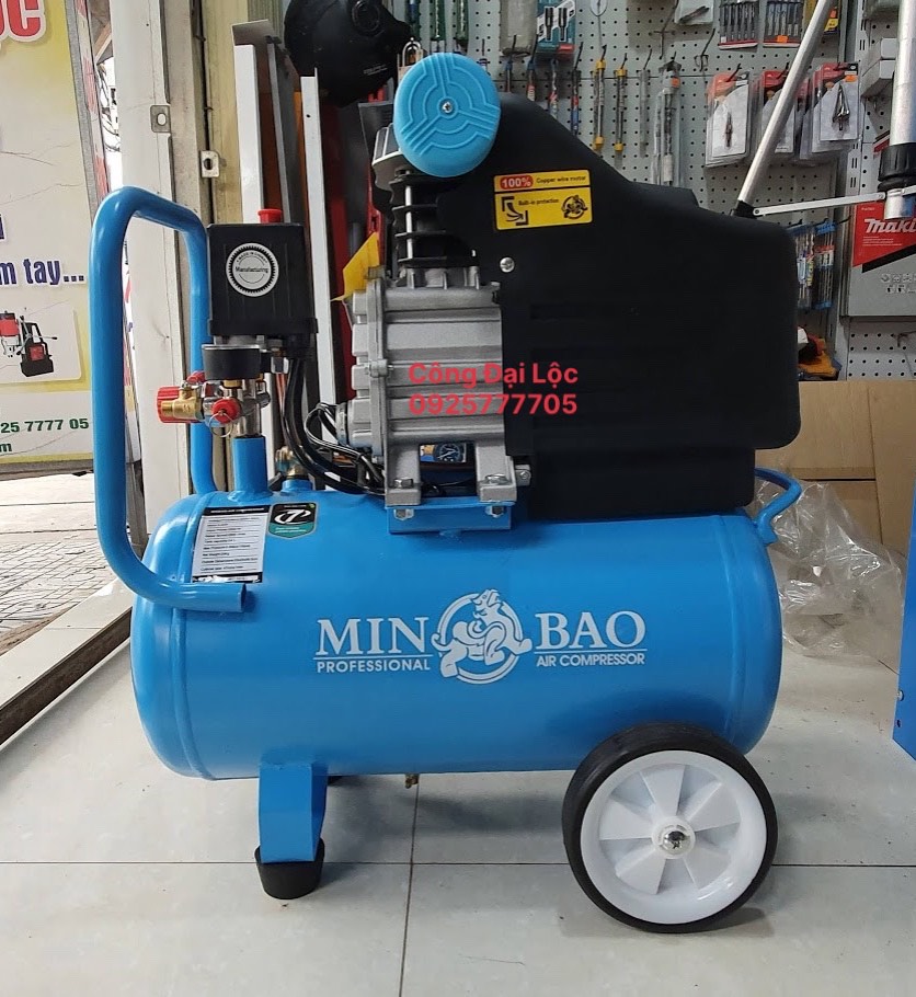 Máy nén khí có dầu MinBao Xanh 40 lít 3.370w - 4.5Hp