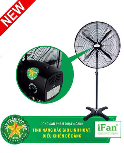QUẠT CÔNG NGHIỆP ĐỨNG IFAN 4 CÁNH NS-65 PLUS