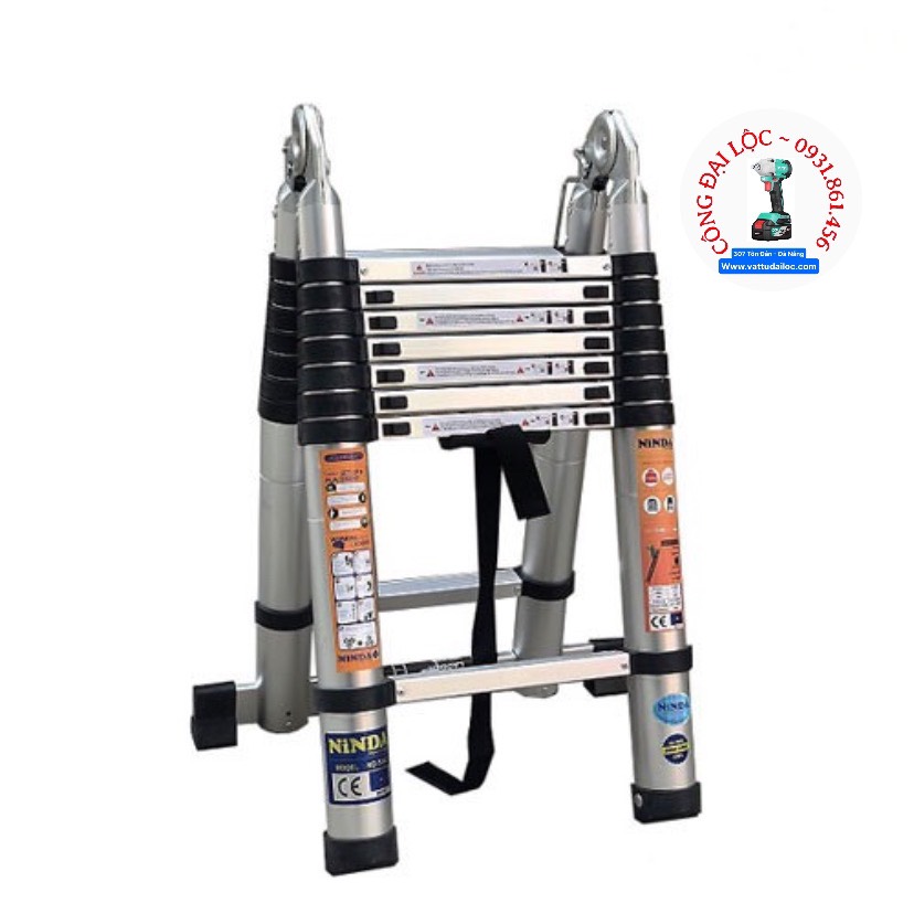 Thang Nhôm Rút Gọn (Chữ A 2,1mét - Duỗi thẳng 4,4 mét ) ND-44AI