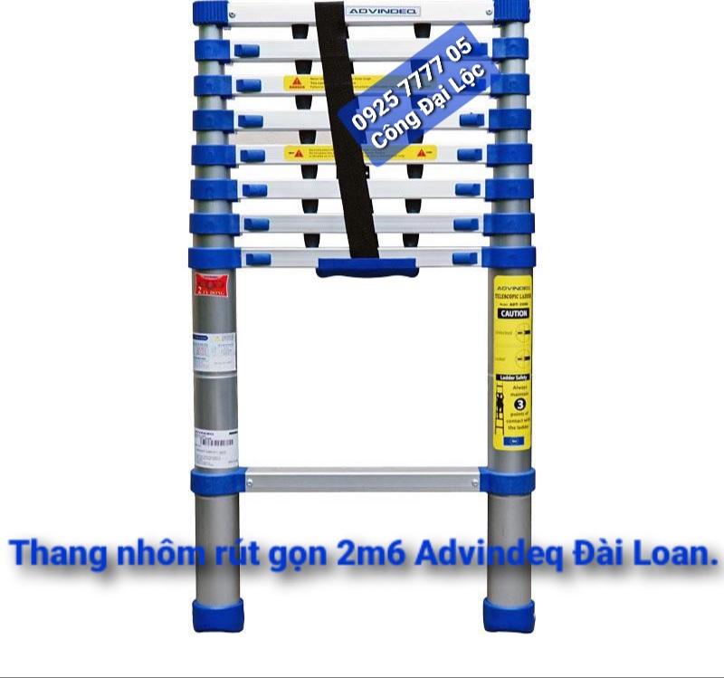 Thang nhôm rút đơn 2,6 mét Advindeq ADT208B - Đài Loan