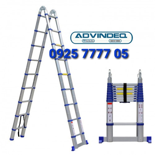 Thang nhôm rút gọn (chữ A tối đa 2,8 mét ) Advindeq ADT709B - Đài Loan